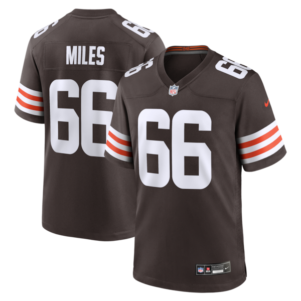 Joshua Miles Cleveland Browns Nike Team Game Jersey -  Brown