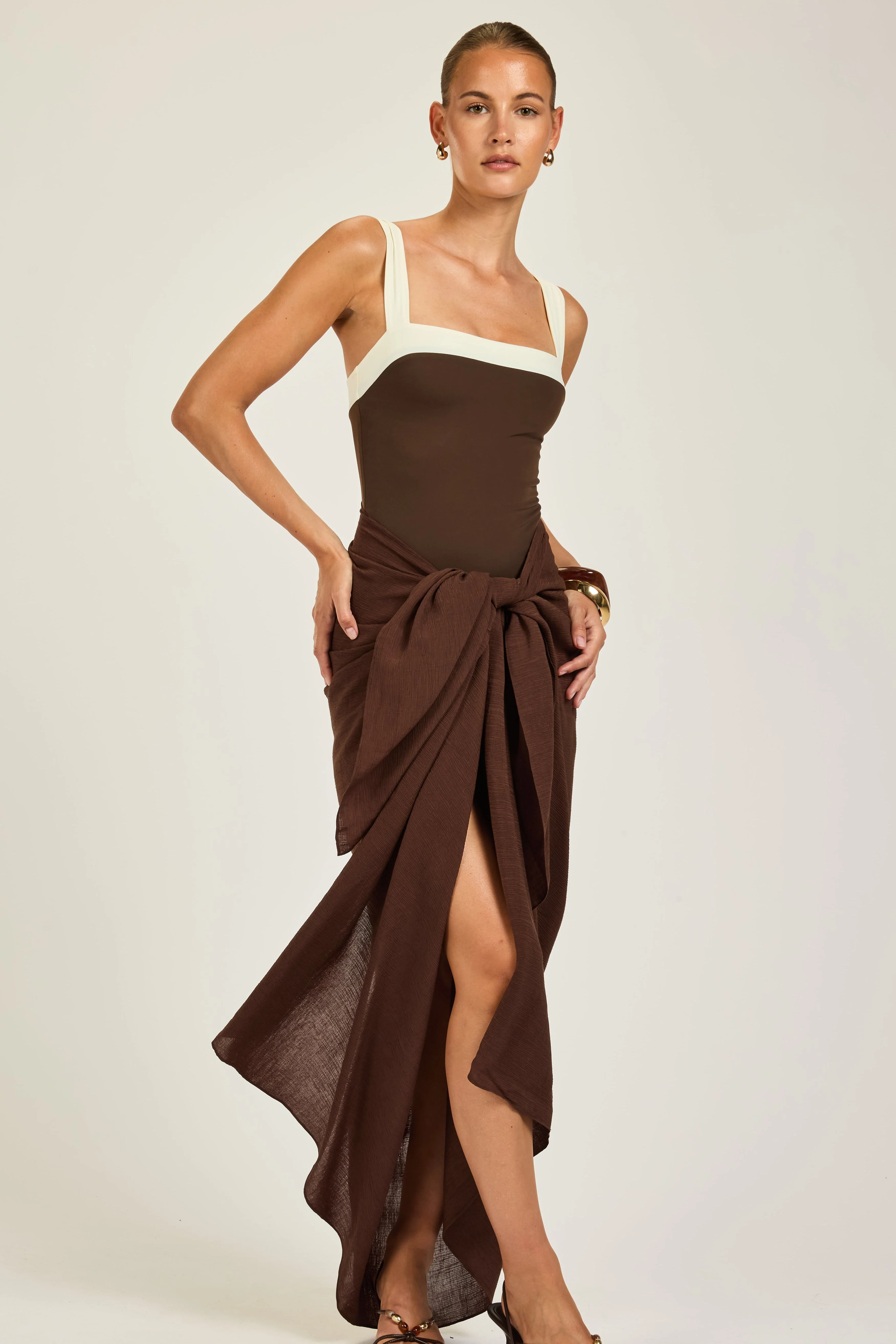 Paros Sarong - Espresso Crinkle