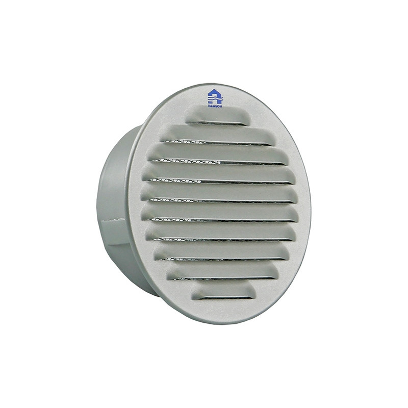 Grille ronde avec moustiquaire grise Ø 100 mm RENSON