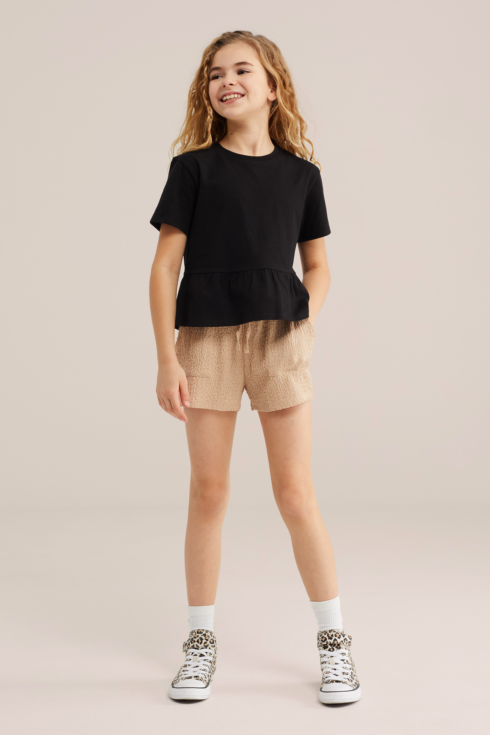 Meisjes peplum T-shirt