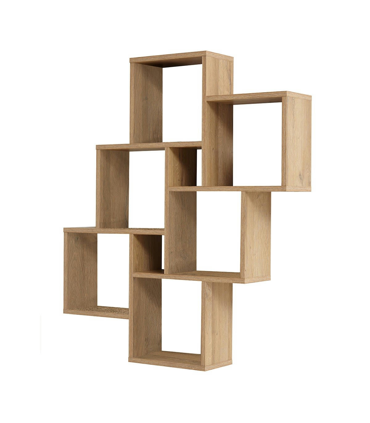 LAURIO - Étagère Murale Flottante 8 Compartiments