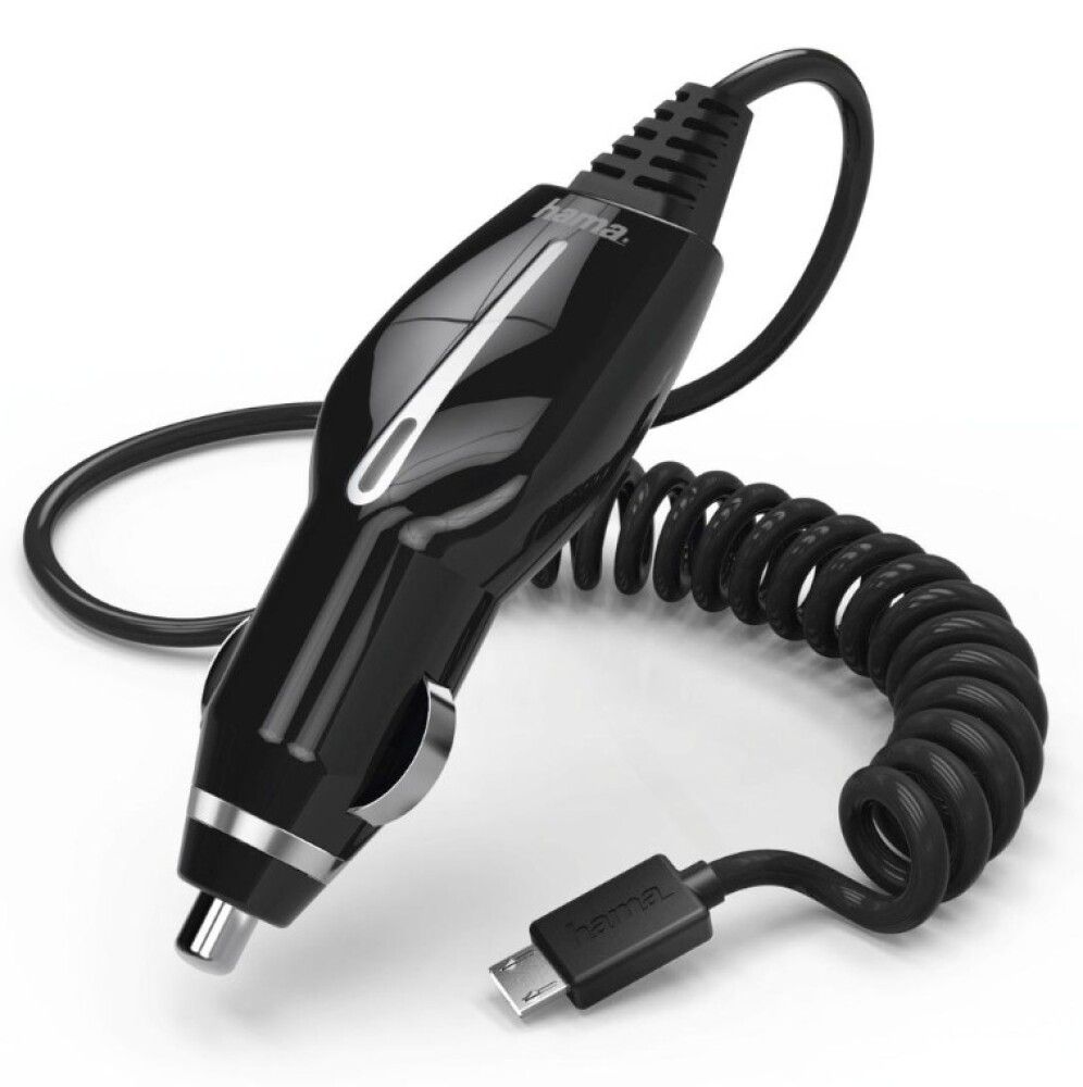 BILLADER HAMA MICRO USB 1,2A SVART