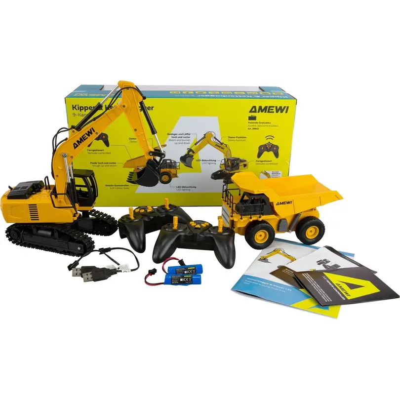 Spielset 2-in-1 Set Kipper & Kettenbagger