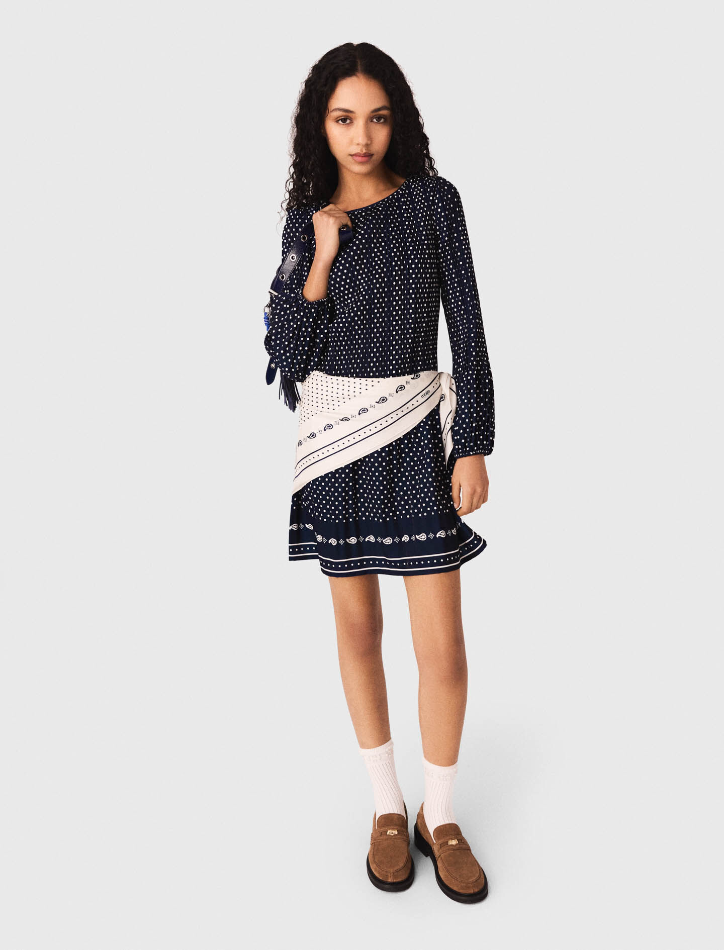Robe plissée imprimée