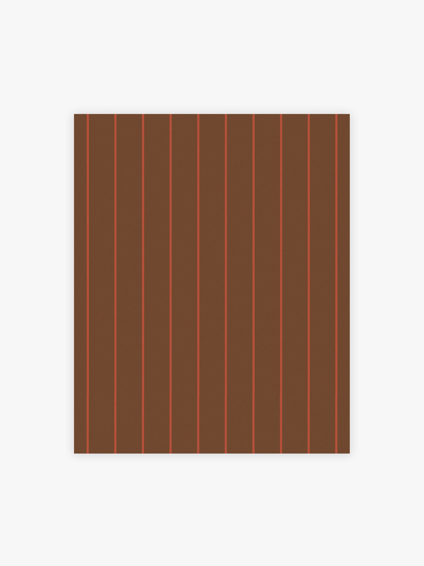 Kyria Stripe 10M Wallpaper in Caramel Red