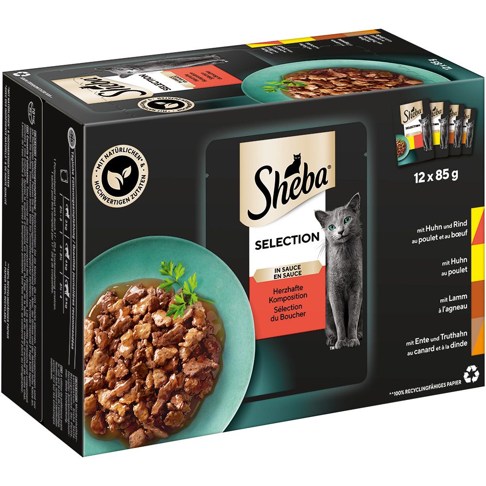 Sheba Pouches Select Slices in Gravy Saver Pack 96 x 85g