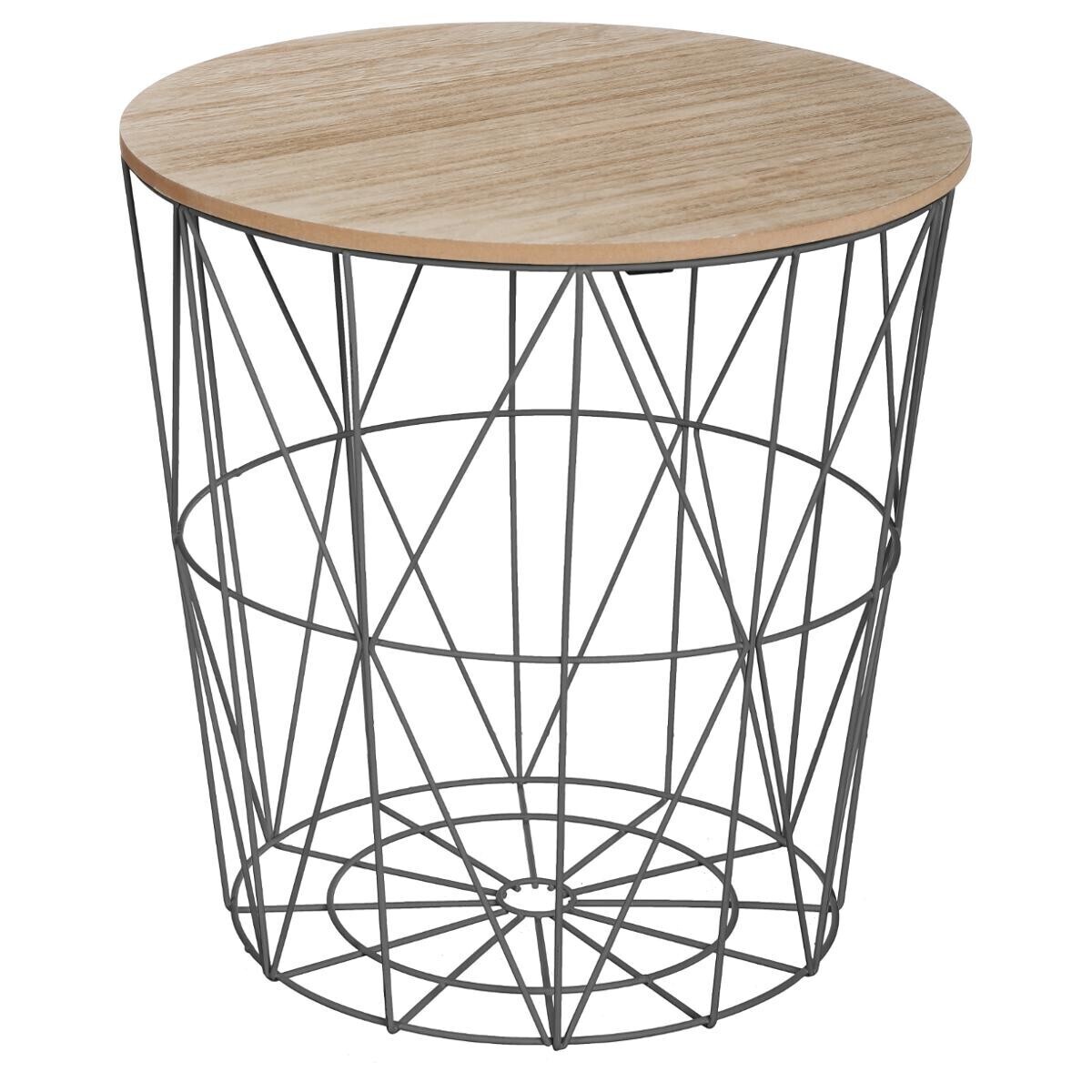 Side table "Kumi" Black, D.40 cm