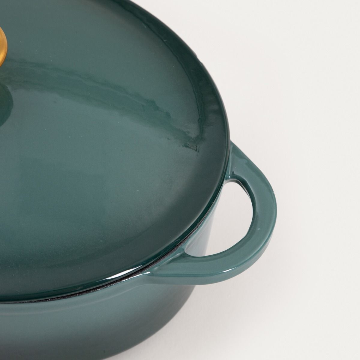 Garnek żeliwny ANDREAS zielony owalny ombre 4,5 l