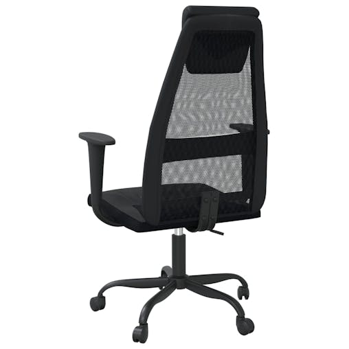 NNEVL Office Chair Black Mesh Fabric and Faux Leather