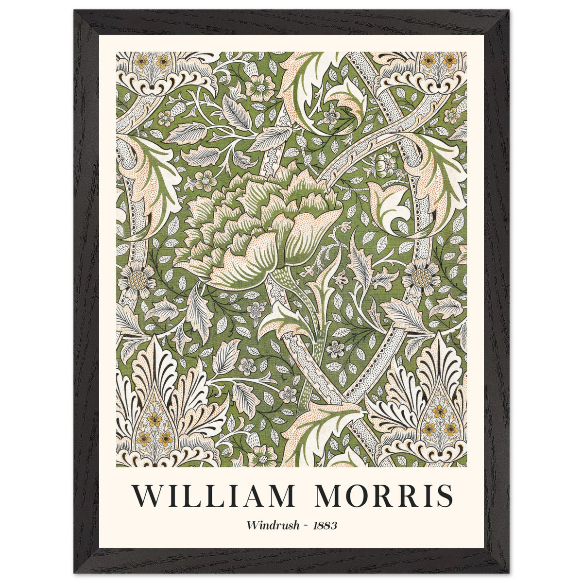 Artfulprints Poster met Lijst William Morris - Windrush 1883  - 30x40 cm - Groen