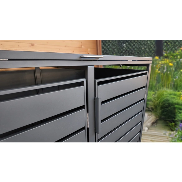 Mülltonnenbox, »Killarney«, Metall, LxBxH: 265x80x116 cm, anthrazit