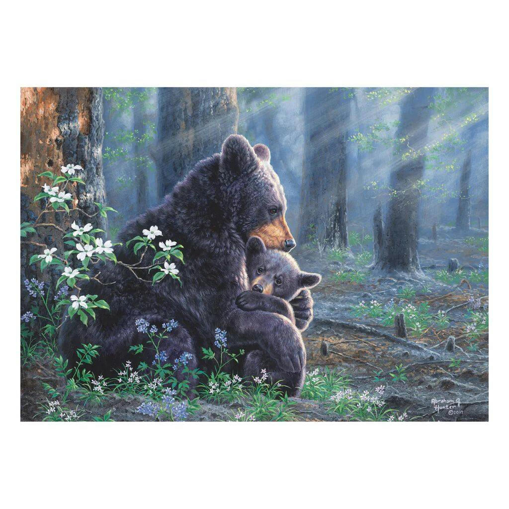 RIVERS EDGE Bear Scene Jigsaw Puzzle in Tin, 1000-pc