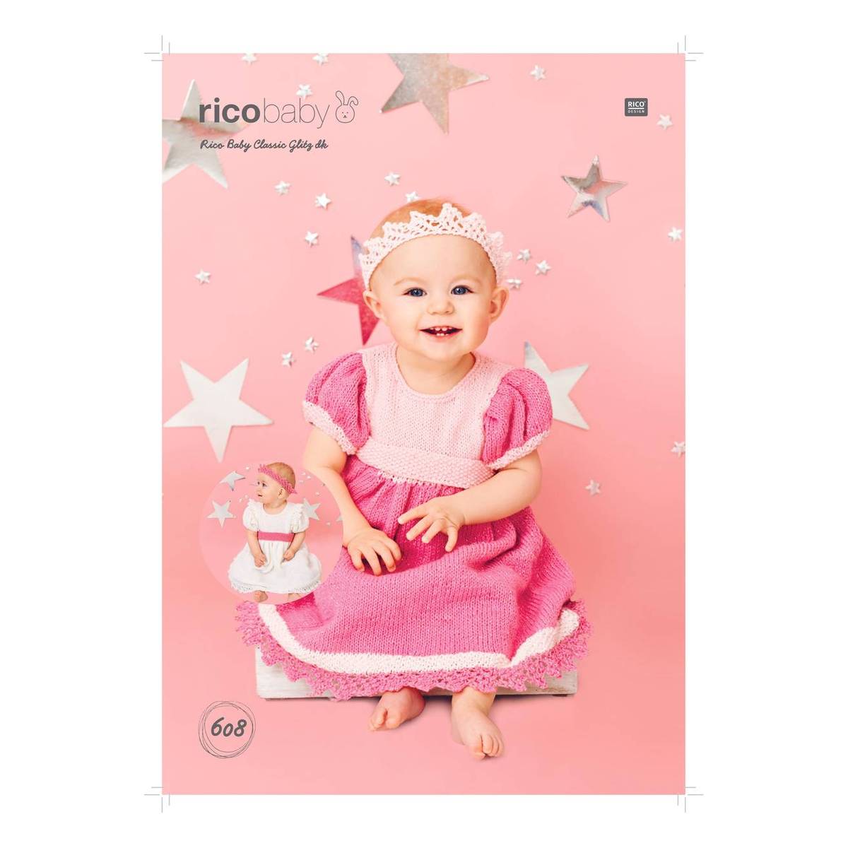 Rico Baby Glitz DK Dress and Headband Digital Pattern 608