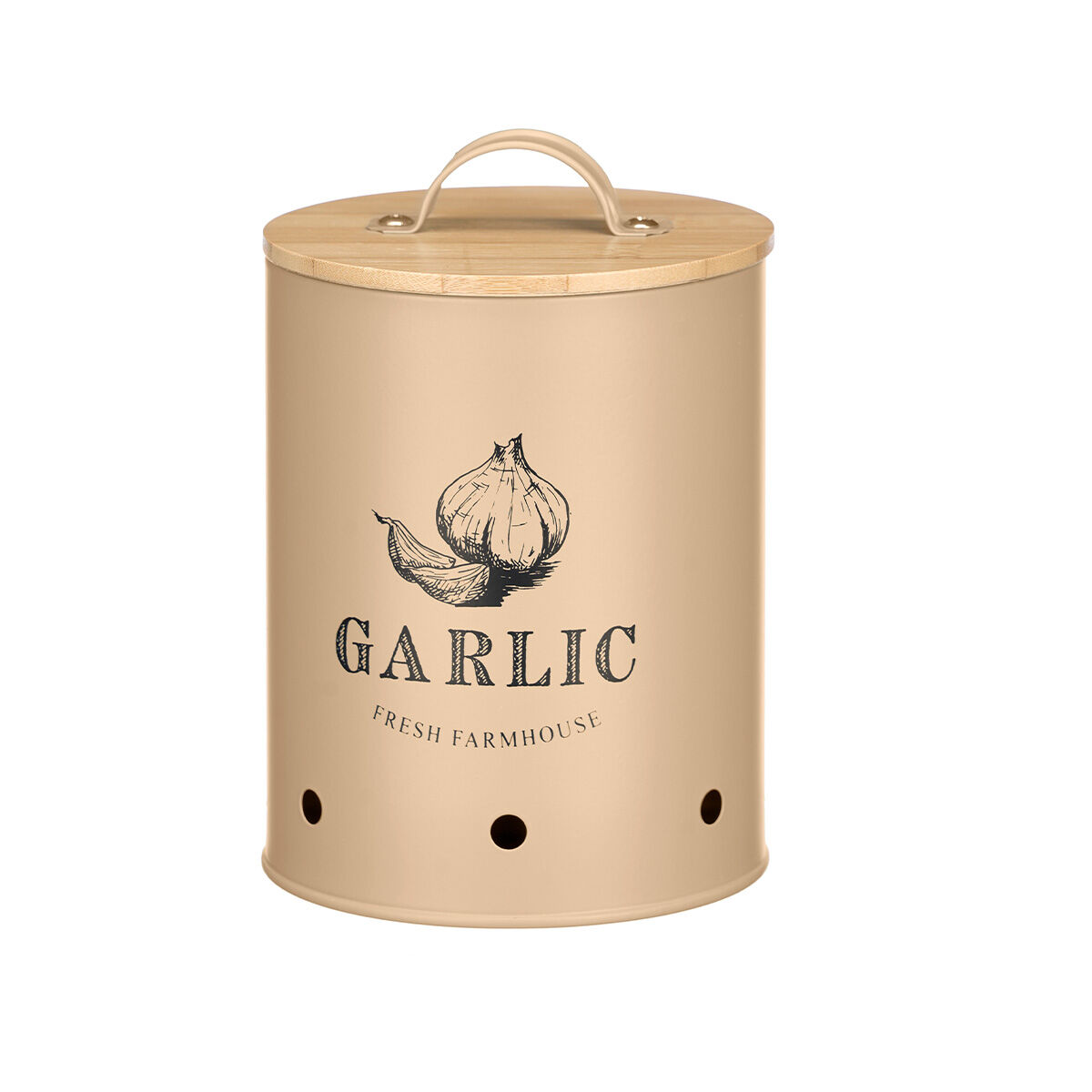 Lata bege para alhos