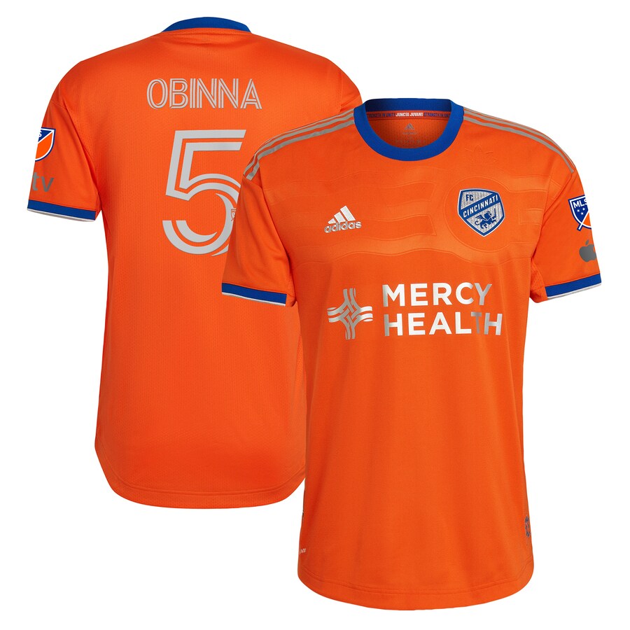 Obinna Nwobodo FC Cincinnati adidas 2023 Juncta Juvant Kit Authentic Player Jersey - Orange
