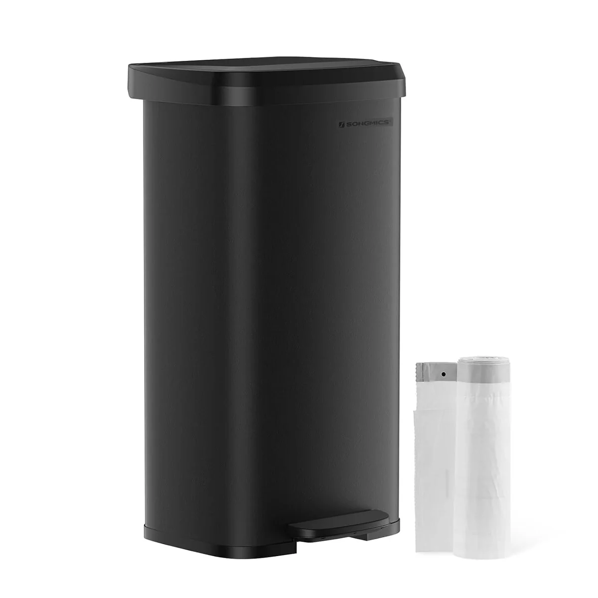 SONGMICS Kitchen Trash Can, 18 Gallon Stainless Steel Garbage Can