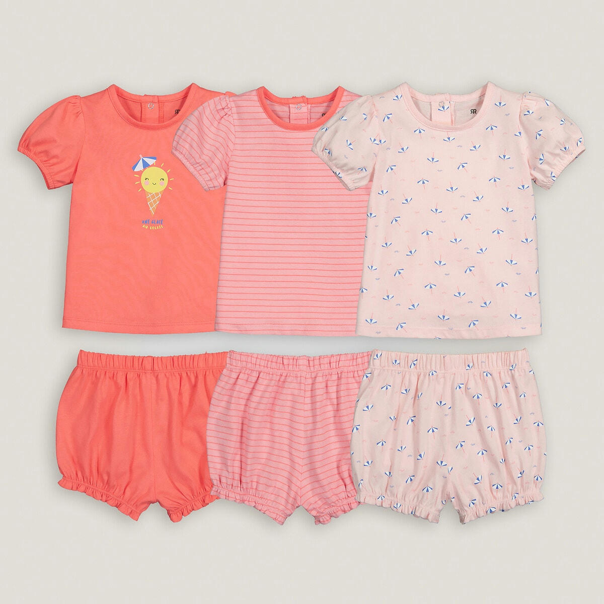Lot de 3 pyjamas en coton imprimé