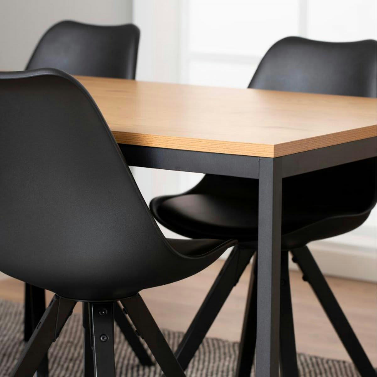 SEA - Table à manger 160x80cm en bois et métal