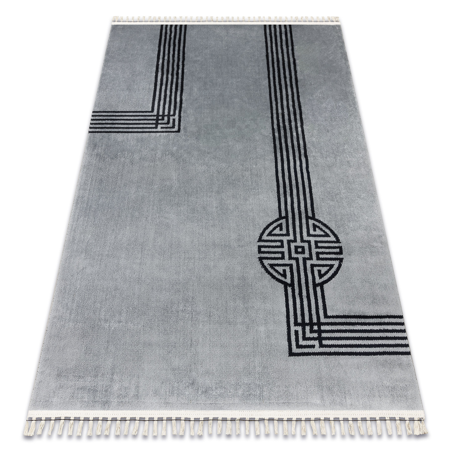 Dywan AMOUR 53116D szary - Geometryczny, linie nowoczesny, 98x200 cm