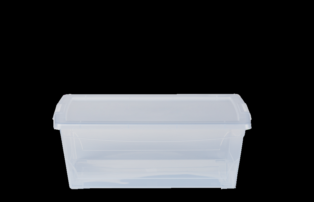 type A Clarity Transparent Storage Box with Lid, 9-L