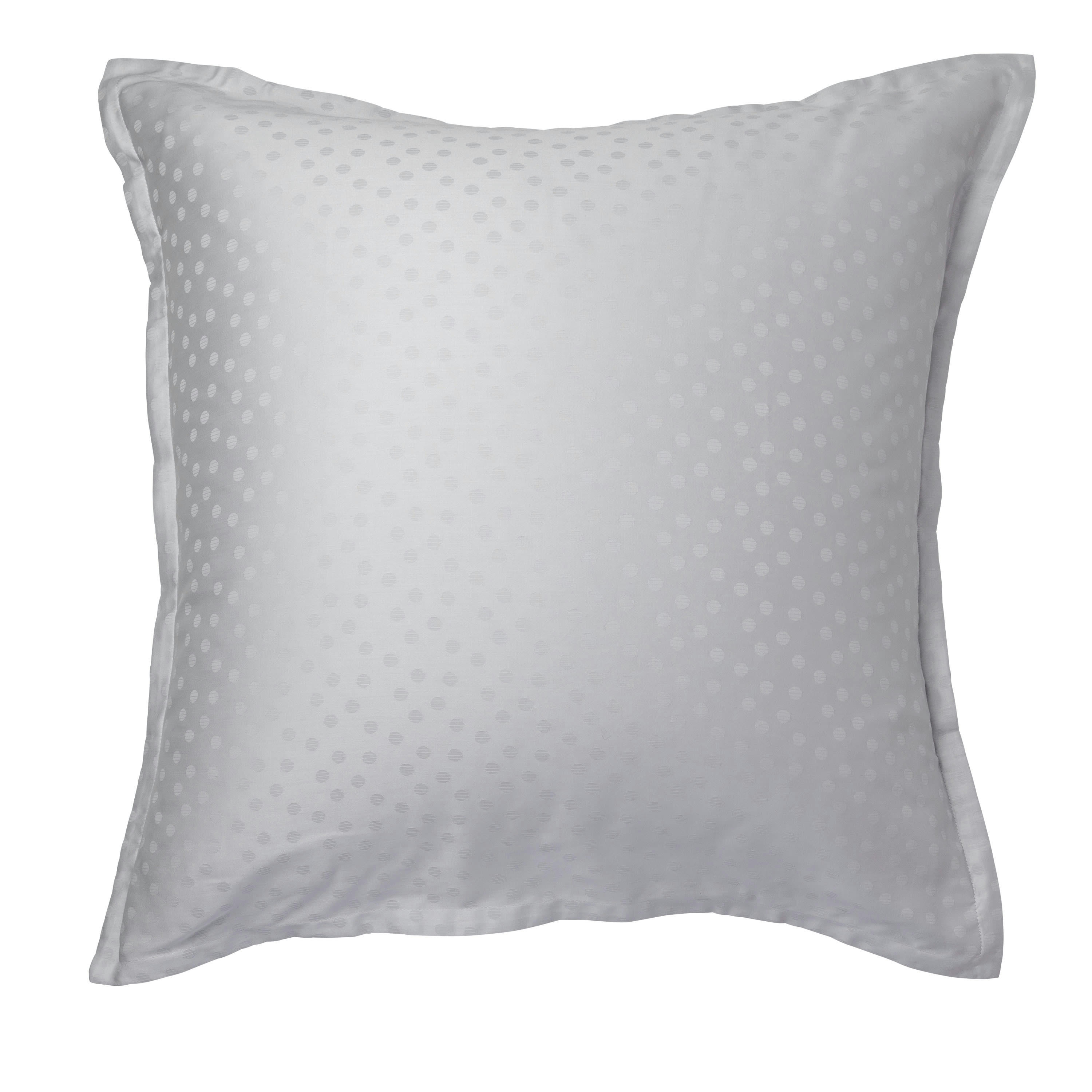 PRESTIGE - Taie d'oreiller carrée coton jacquard uni gris 64x64
