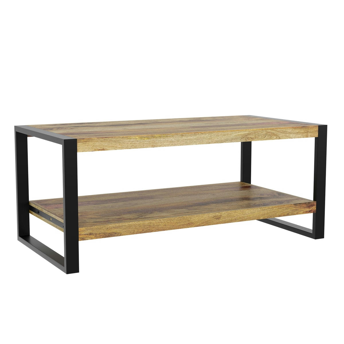 SOULEN - Table basse en bois de manguier et pieds en métal