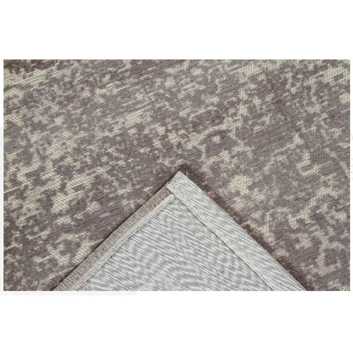 ARGELLA - Tapis de salon en coton gris 80x150 cm