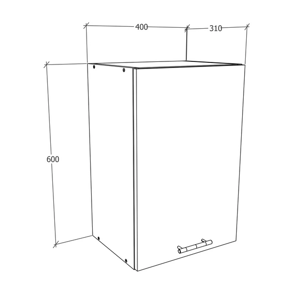 Hängeschrank »Esilo«, BxHxL: 40 x 60 x 31 cm