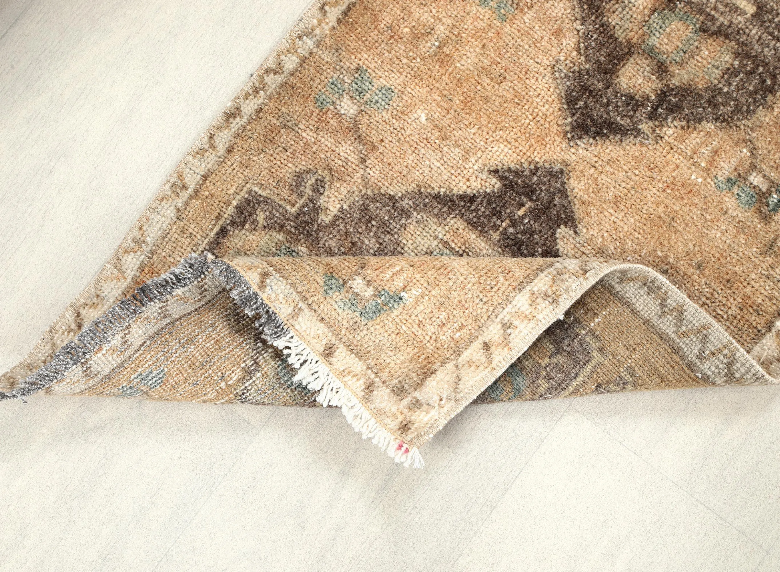 1x3 Brown Turkish Door mat, Handmade Turkish Small Rug, Turkish Door mat, Vintage Bath mat, Kitchen Rug, Bathroom, Entryway Rug, 1.4x3.0 Ft