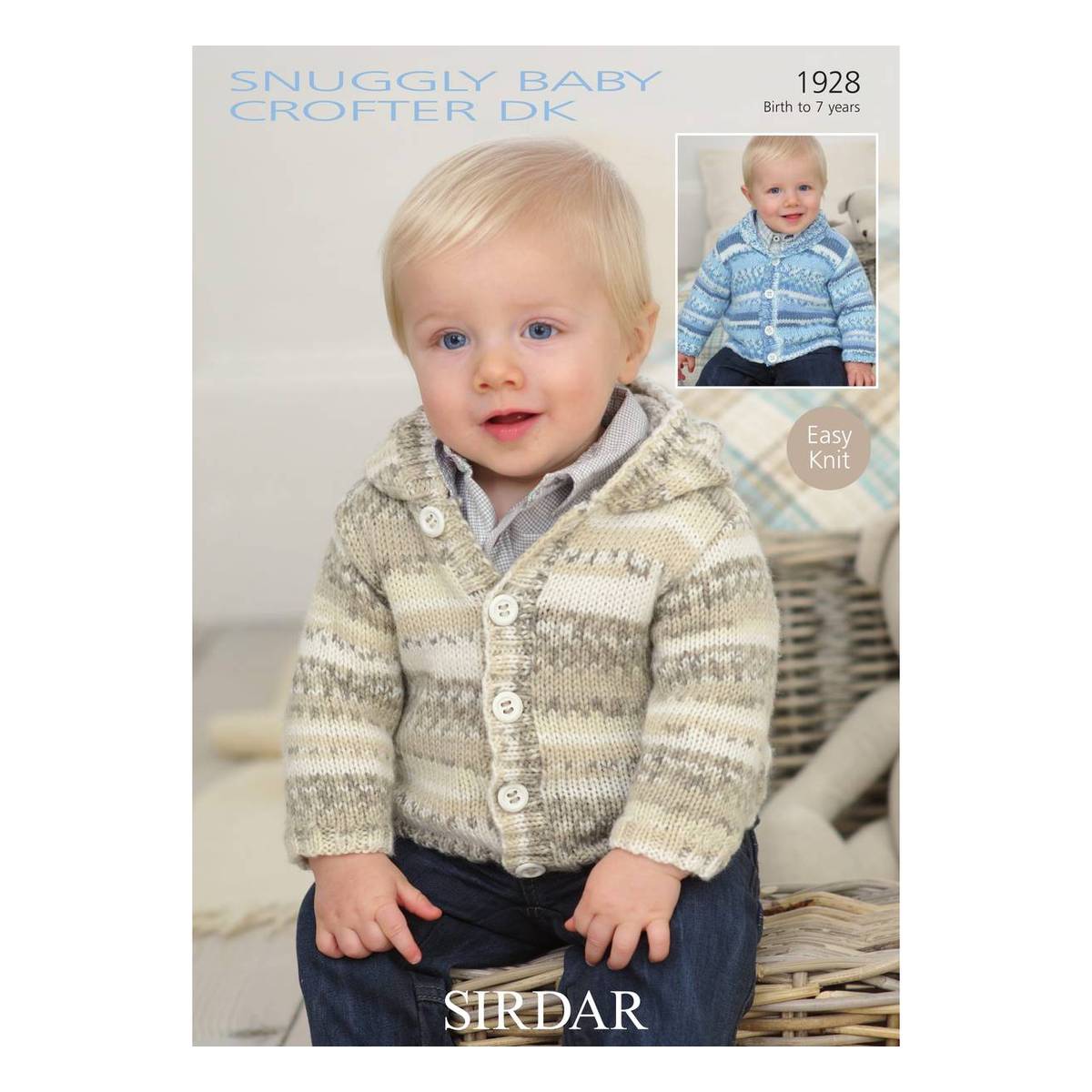 Sirdar Snuggly Baby Crofter DK Cardigans Digital Pattern 1928