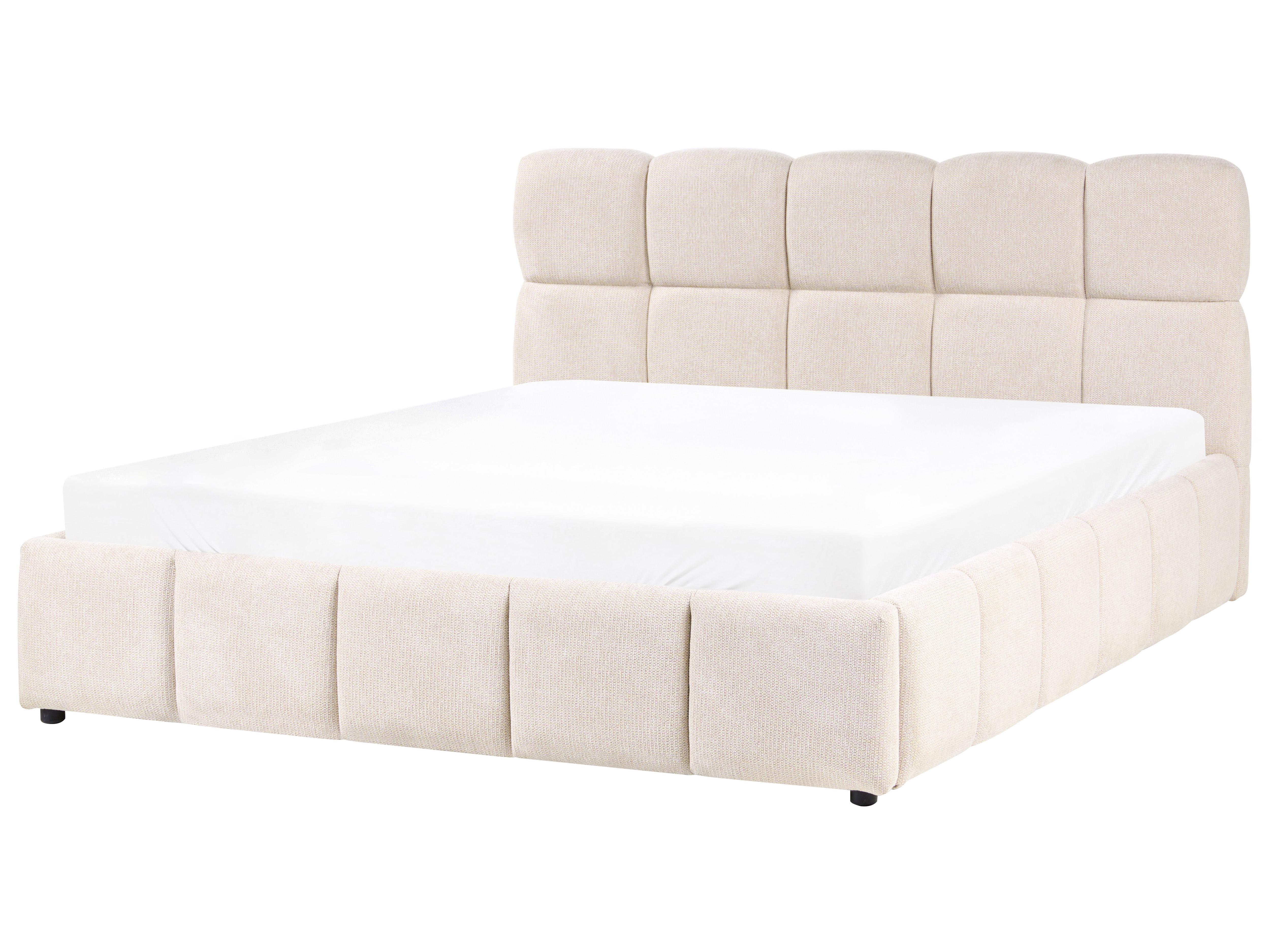 Ottoman Bed Fabric NOYON 180 x 200 cm (EU Super King) Light Beige