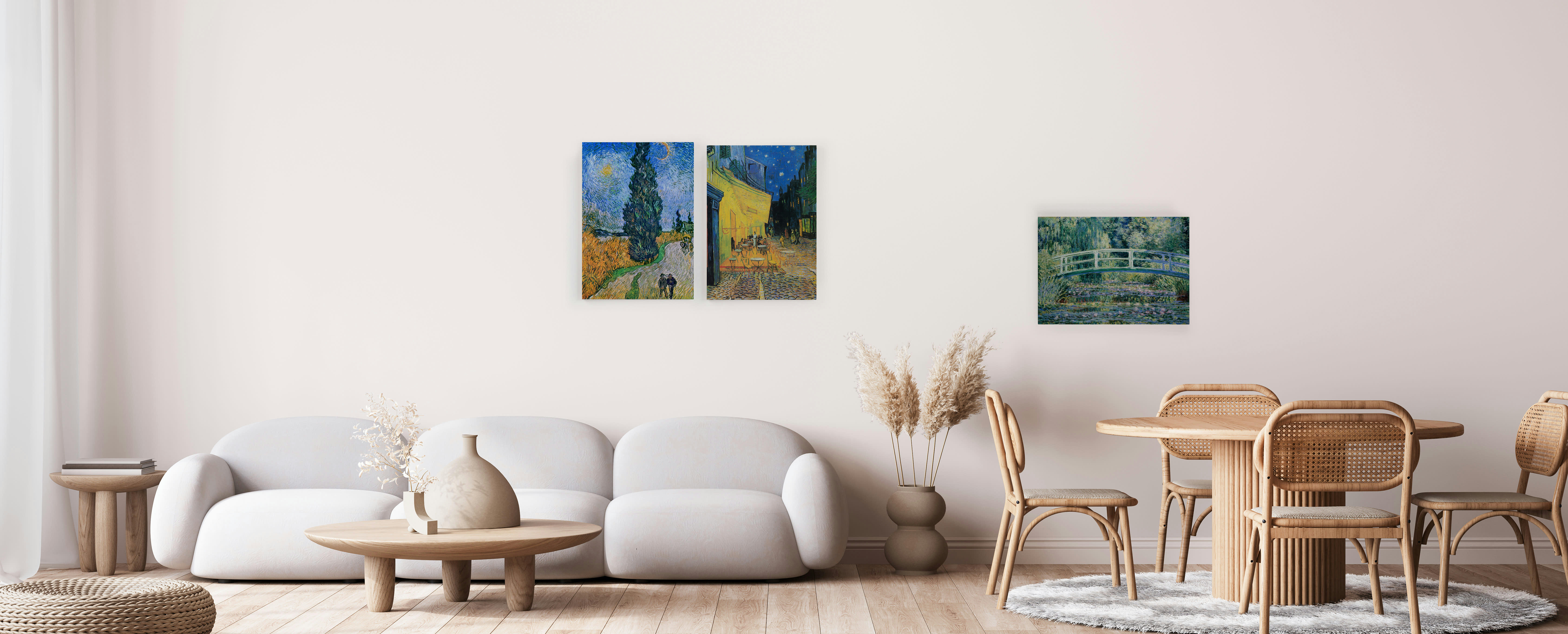 WATER LILIES - Peinture sur toile 60x40 imprimé HD nénuphars