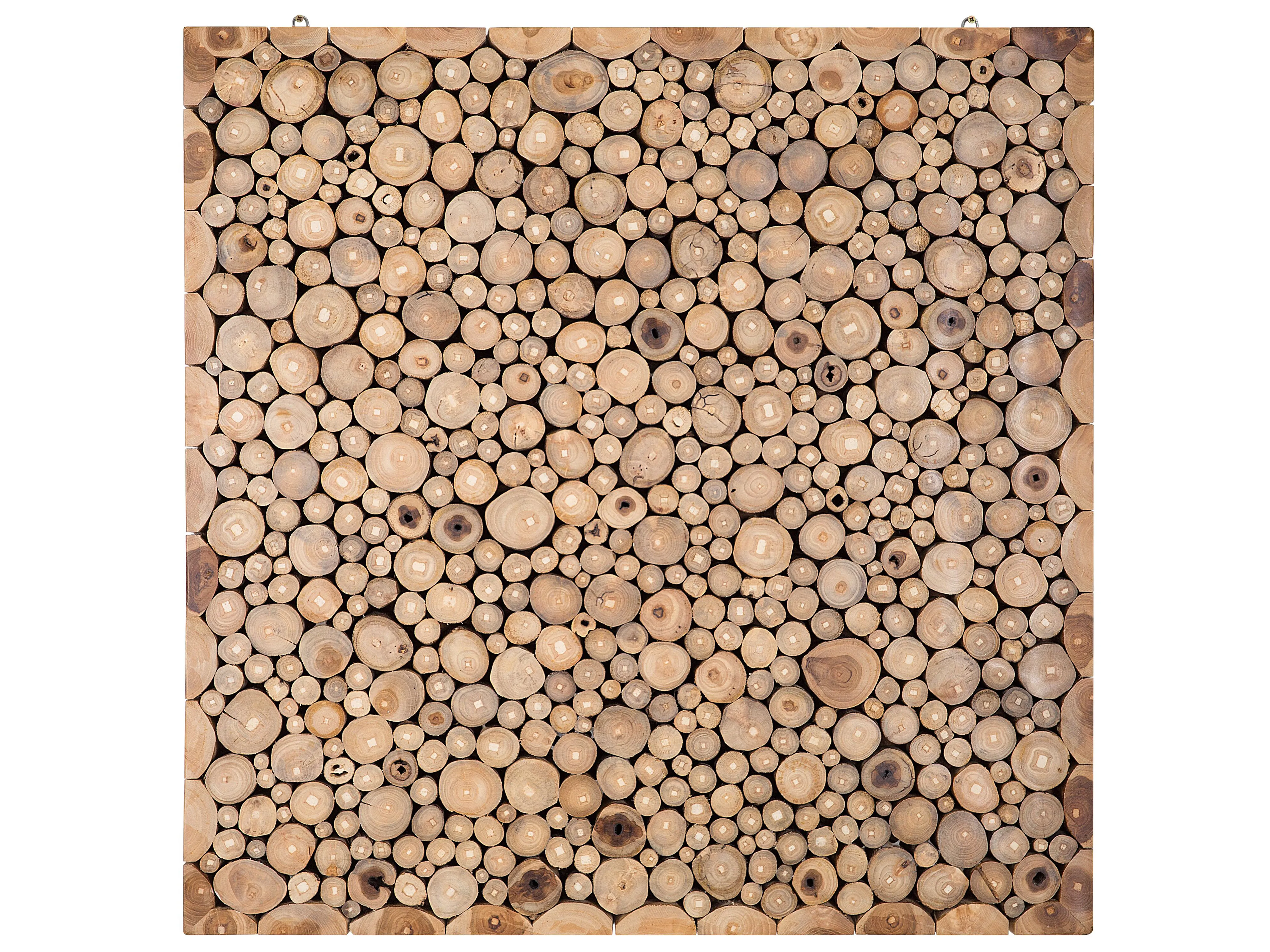 Wall Decor TWIG Teak Wood 85 cm Light Brown