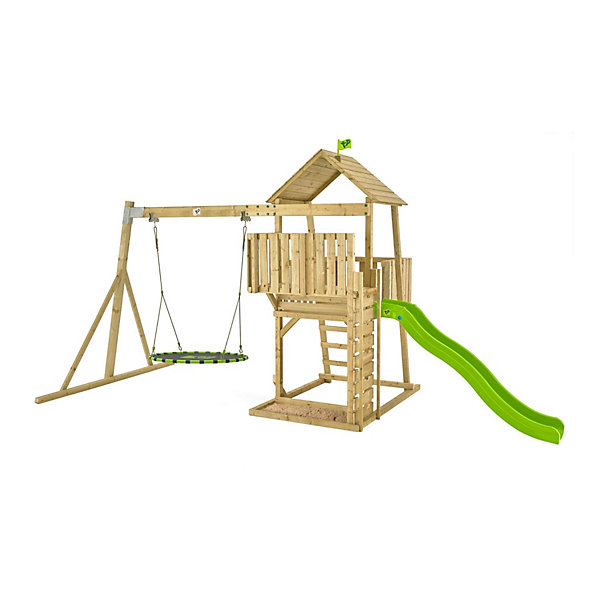 Aire de jeux balançoire nid KINGSWOOD en bois