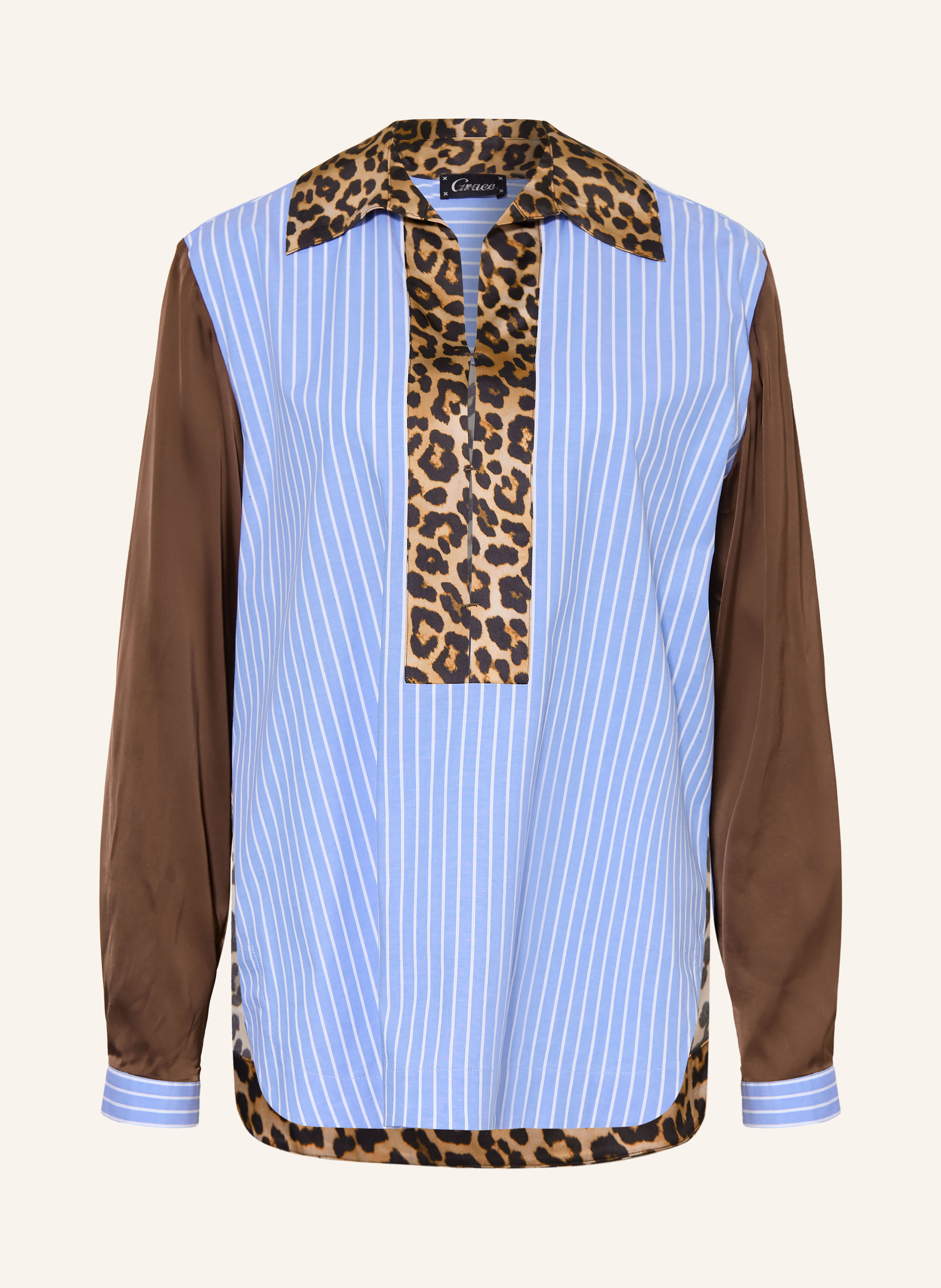 Grace Blusenshirt im Materialmix