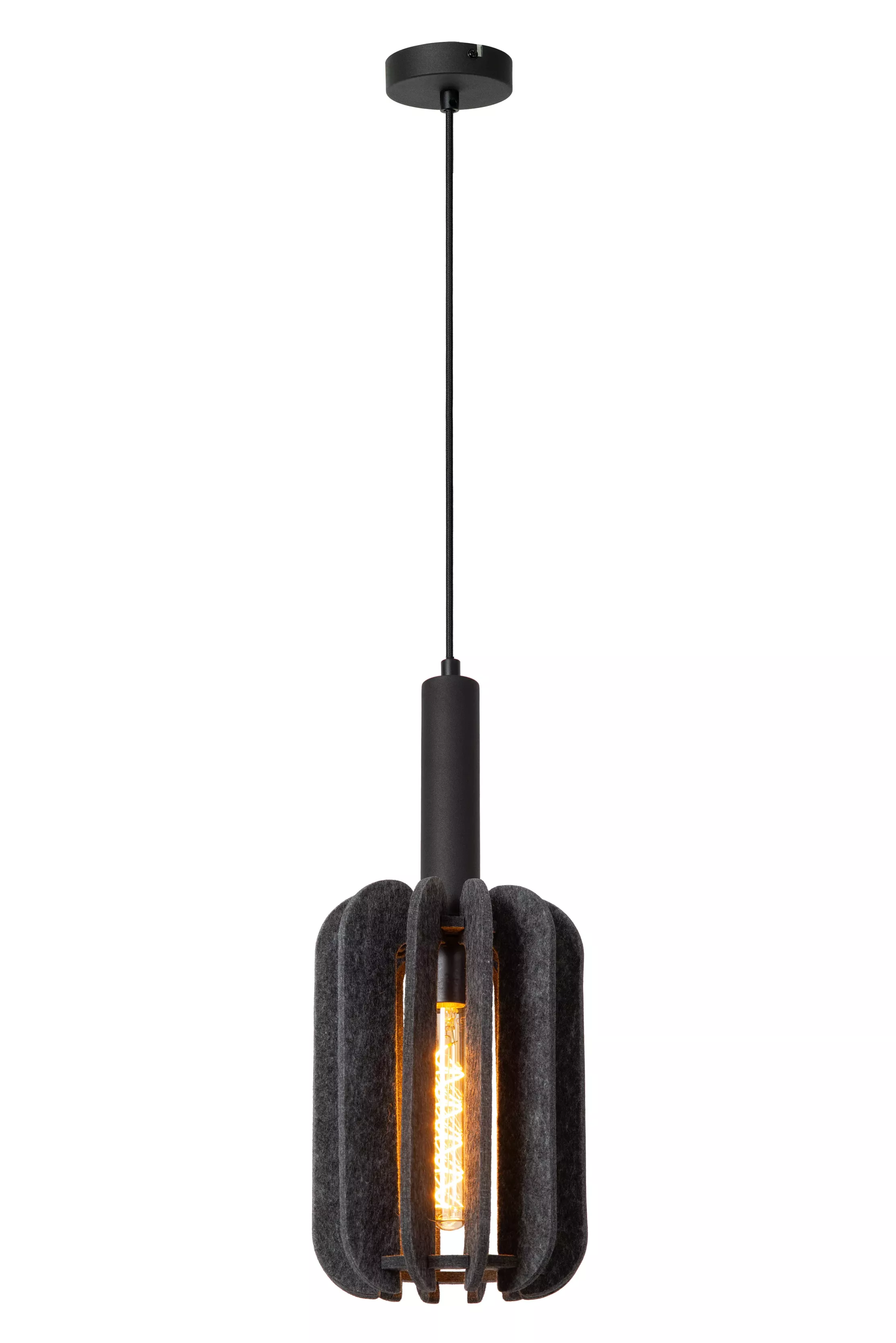 Lampa wisząca szaro-odcienie szarości-czarna RAFAL 1xE27x40W Lucide