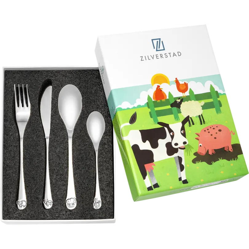 Besteckset 4-teilig Bauernhoftiere