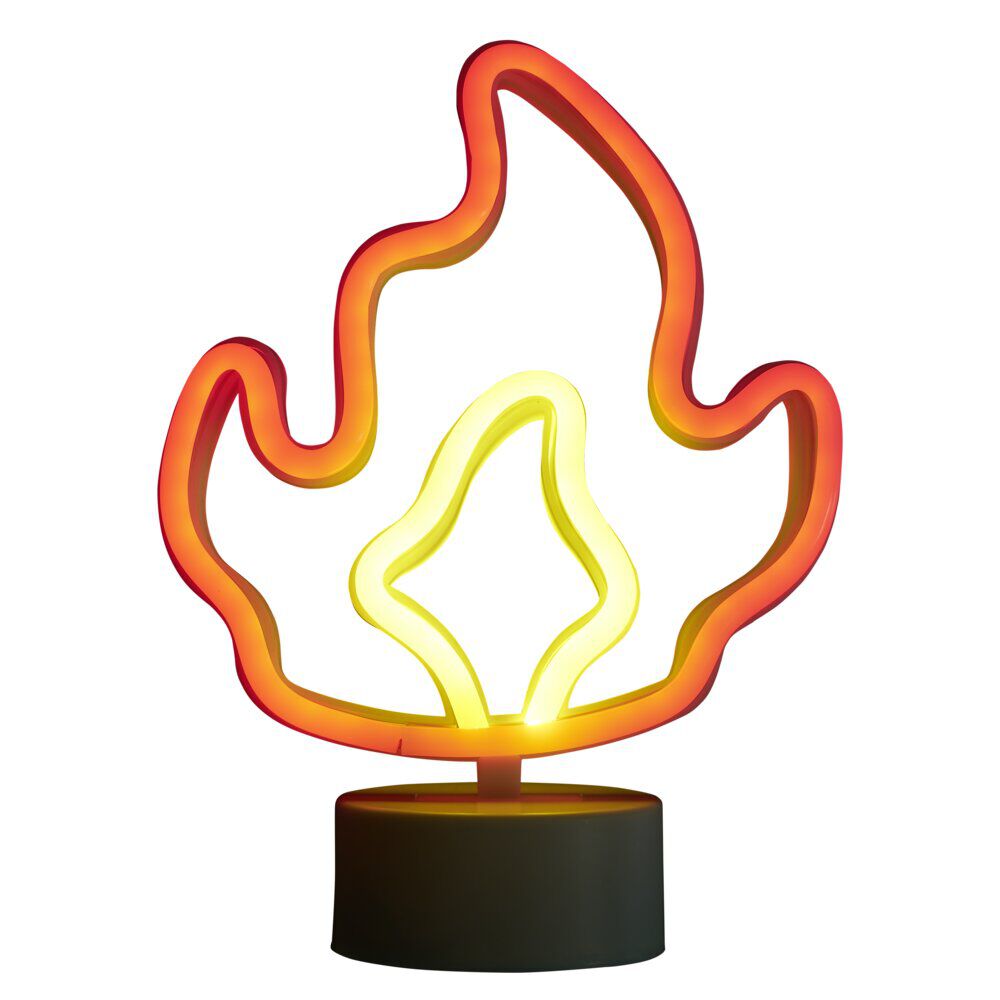 Néon LED à poser forme flamme 17x23,5cm