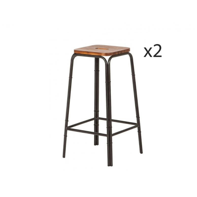 WORKSHOP - Lot 2 tabourets de bar style loft