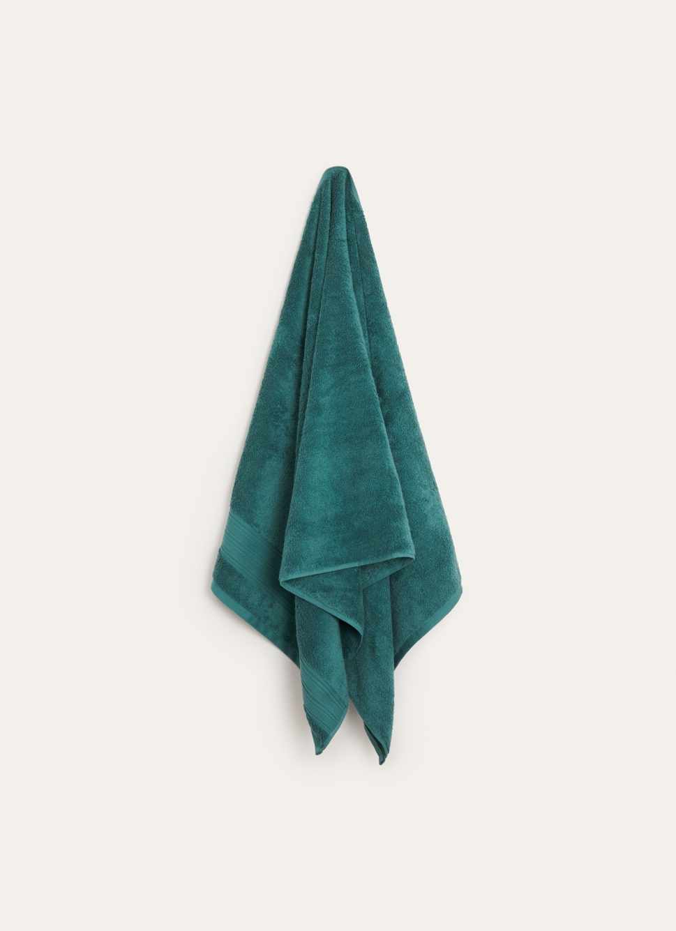 DRAP DE DOUCHE UNI EN COTON BIO VERT