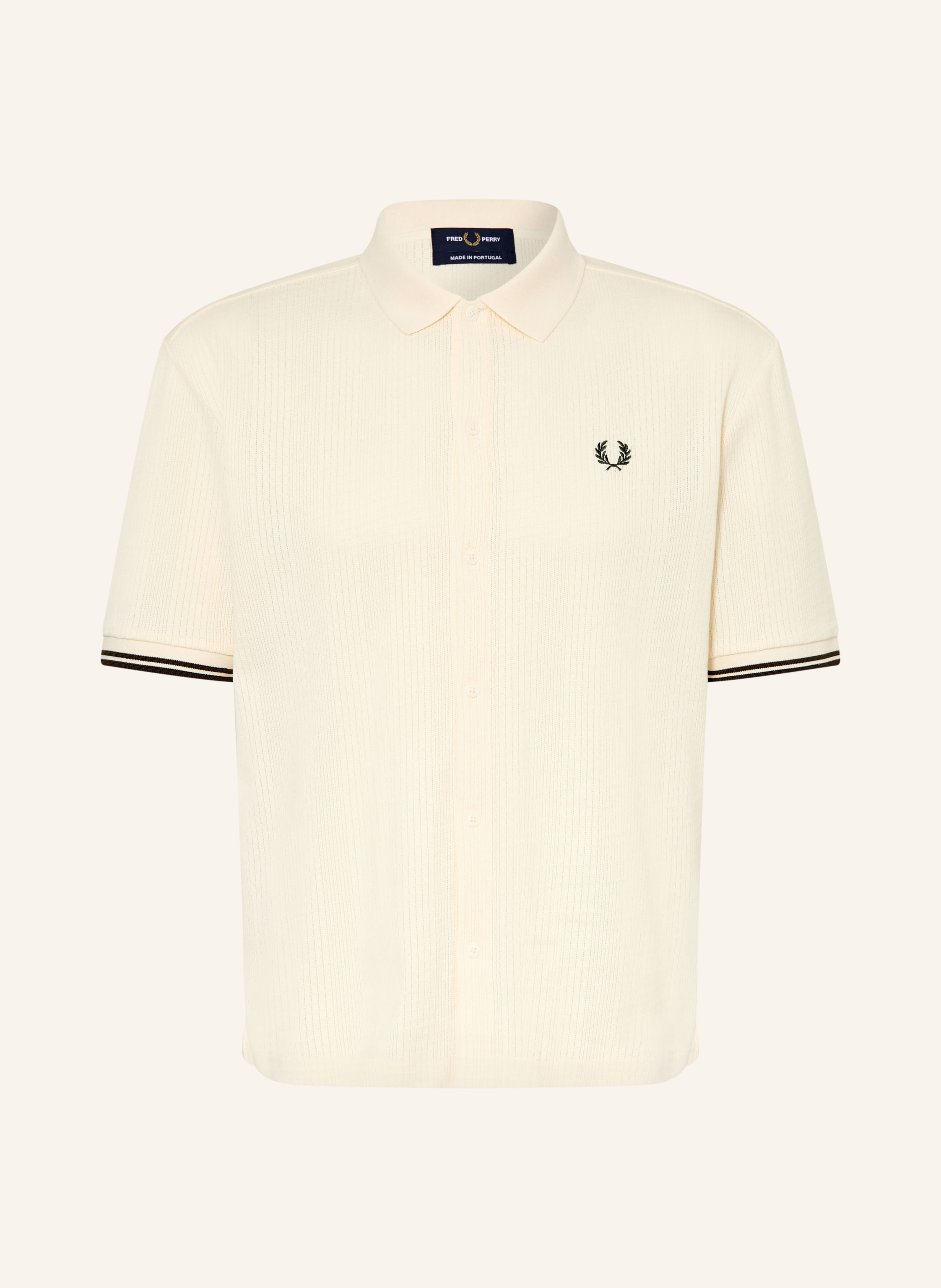 FRED PERRY Strickhemd Slim Fit