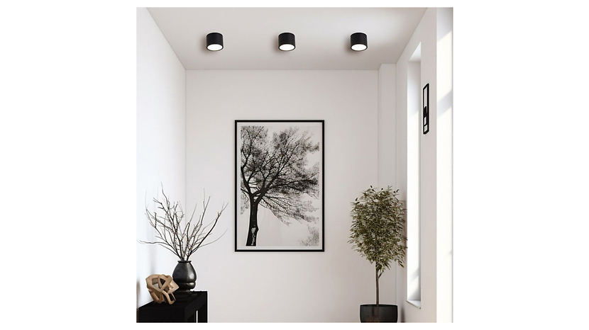 Lampa natynkowa Kendal 8,2 cm metalowa czarna