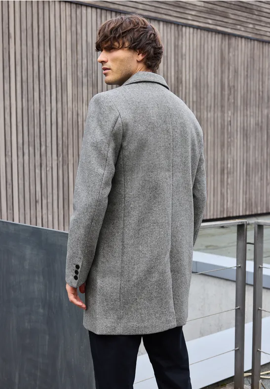 Mantel in Woll-Optik