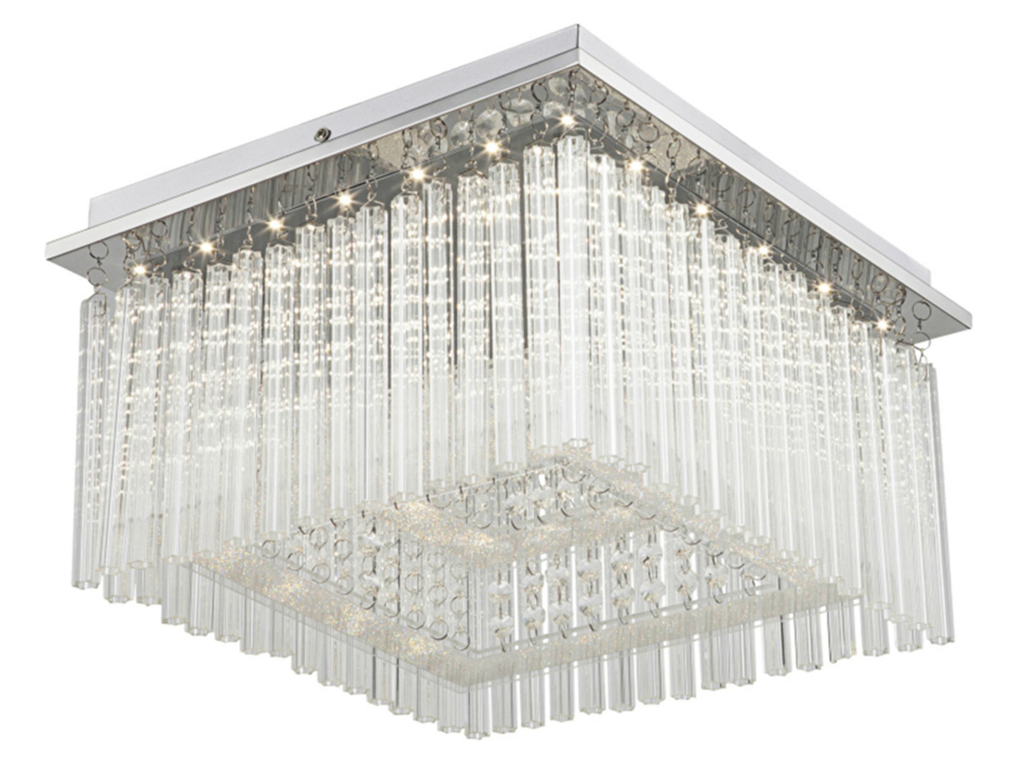 Lampa sufitowa Vince LED metalowa srebrna