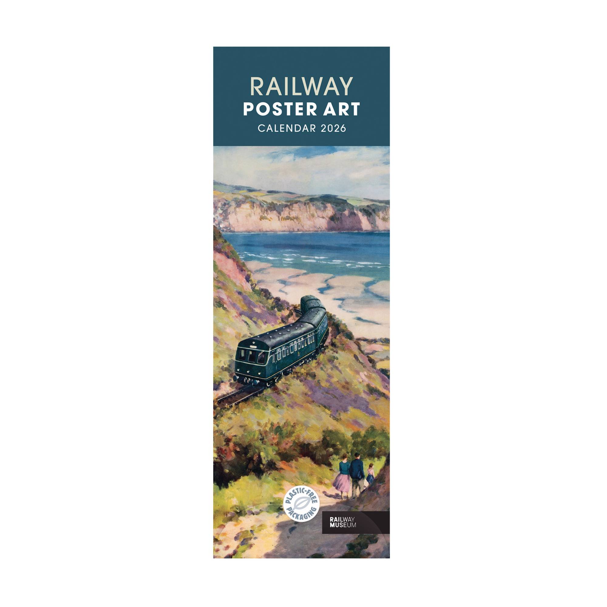 Railway Poster Art NRM Slim Calendar 2026