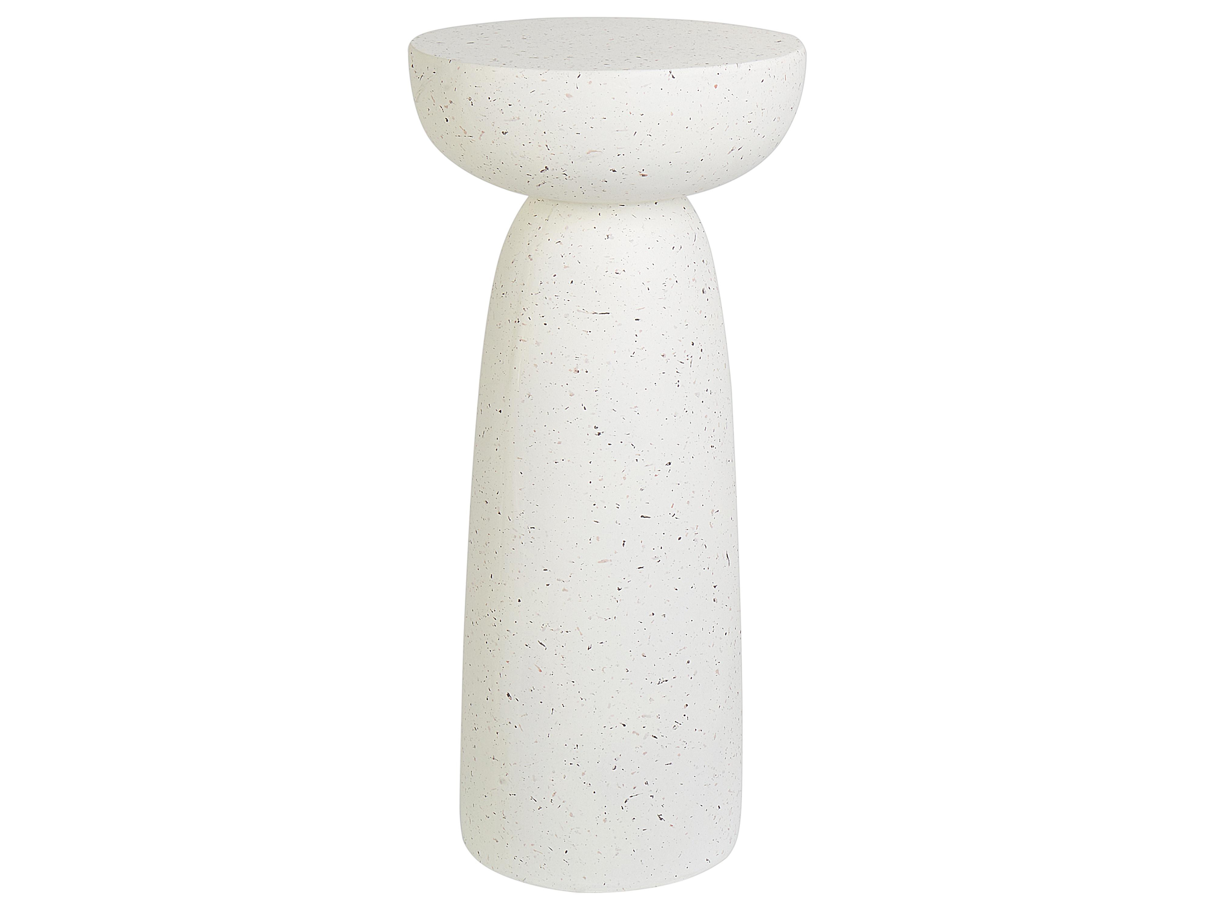 Side Table CADINI 33 cm 33 cm Terrazzo Effect White Terrazzo