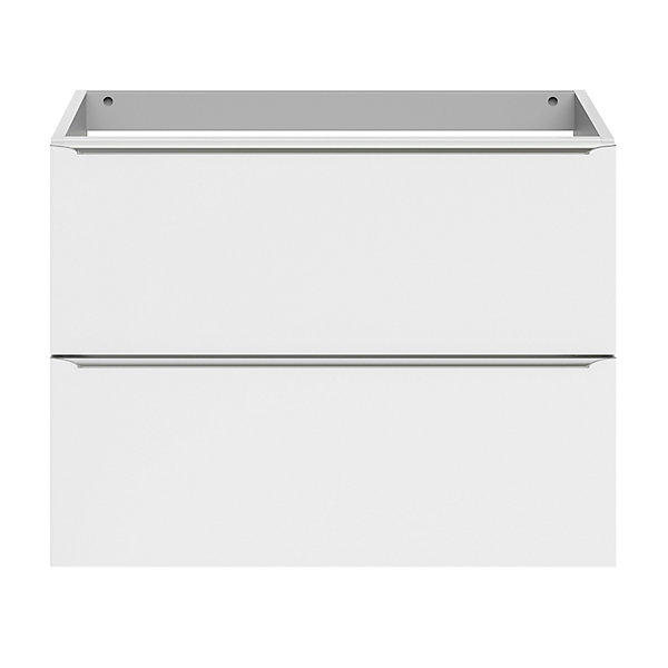 Meuble sous vasque suspendu faible profondeur blanc brillant l.80 x H.60 x P.36 cm, GoodHome Imandra