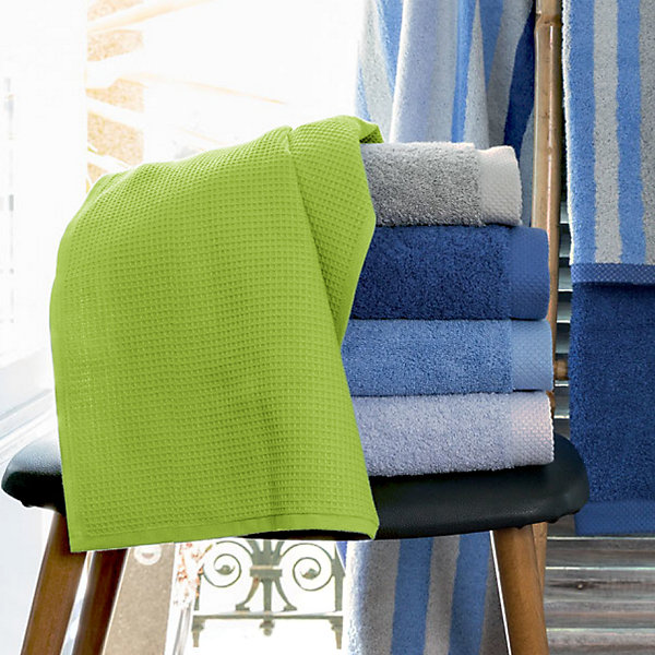 Drap de bain 90x160 cm nid d'abeille PURE WAFFLE 300 g/m² pistache