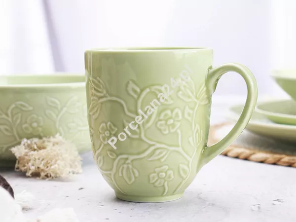 Serwis obiadowo-herbaciany na 6 osób (26 el) Lubiana - Hanami Pistacjowa Zieleń