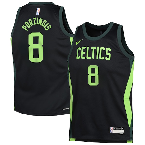 Kristaps Porzingis Boston Celtics Nike Youth 2024/25 Swingman Player Jersey - City Edition - Black